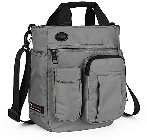 AlwaySky Crossbody Messenger Bag, Multifunctional Shoulder Bag, Laptop Bag for for Men and Women Sport Travel Business (Gray)
