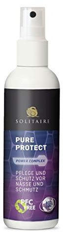 SOLITAIRE Pure Protect nachhaltiges Imprägnierspray auf Wasserbasis, 200 ml, für alle Leder und textile Materialien, Pumpspray ohne Treibgas und ohne Lösemittel für Schuhe, Taschen, Funktionsjacken