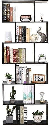 ETNIC ART Bücherregal, zeitgenössisches Design für Büro Zuhause aus dunklem Wengè-Holz - 70x23,5x190cm Selbsttragende Ladung, mit Trennwänden,bücher Regal standregal Holz