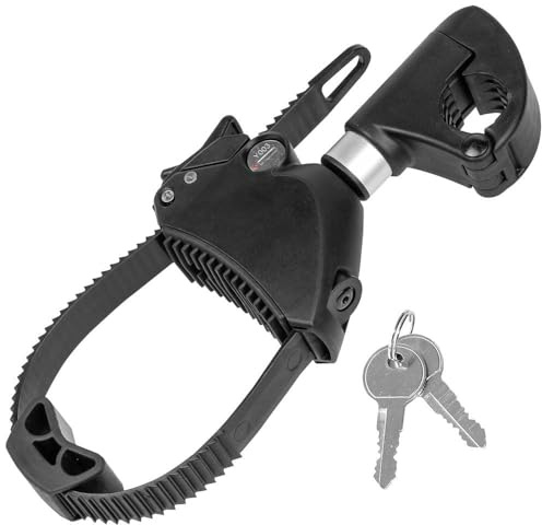 EUFAB 11575 Strap-Rahmenhalter kurz, abschließbar, für U-Bügelrohr: Ø 2,5 cm, 12 cm Länge