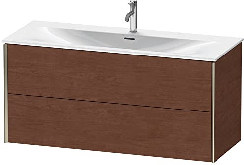 Durait XViu 4136 Mueble bajo encimera, 2 cajones, para Lavabo Viu 234412, 1210x480 mm, Color: champán Mate/Nogal Americano