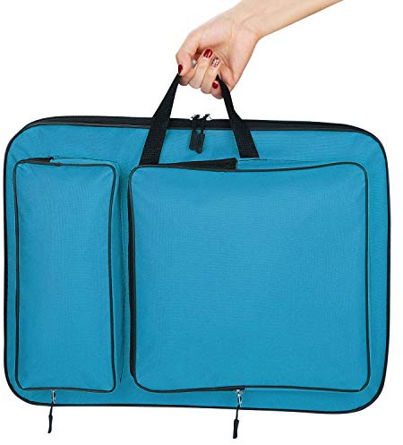 LONTG A3 Sac à Dessin en Toile Imperméable Multifonction Portfolio Bandoulière Grande Capacité Sac de Beaux-Arts Portable Porte-Documents Cartable pour Planche à Dessin Croquis Art
