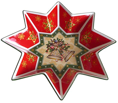 N / A Dekoschale Stern Schale Weihnachten Glocke Dekoteller Schüssel Advent