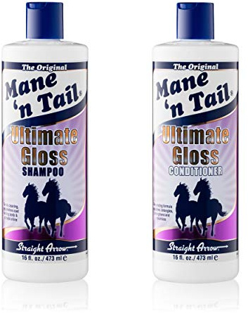 Mane 'n Tail Ultimate Gloss Combo Set (16 Oz) – Shampoo & Conditioner for Long-Lasting Shine, Softness, and Volume for Horses' Coat, Mane & Tail