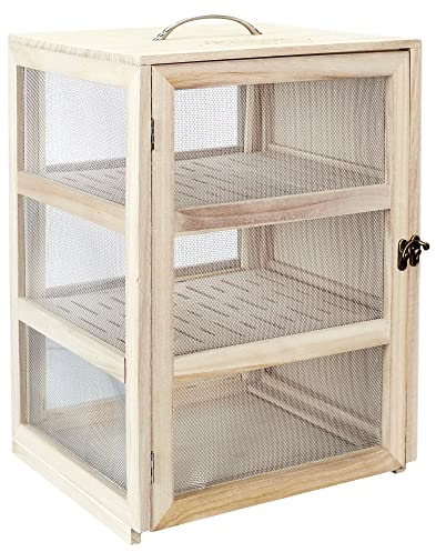 COOK CONCEPT - Ka4717 - Garde Manger 28X24X39 cm, Idéal pour Vos fromages et charcuterie, 2 Plateaux Amovibles, en Bois (pauwlonia), pour présenter Joliment Vos Aliments à Table