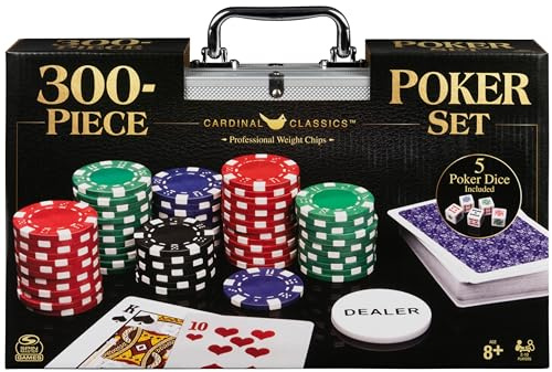 Set da poker professionale da 300 pezzi in custodia in alluminio per età 8 e superiore