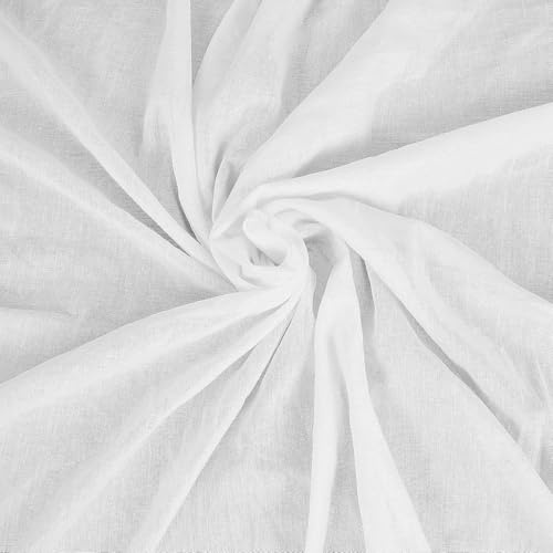 Käsetuch (10 Meter, Weiß) Meterware, 100% Baumwolle 140 cm breit Güteklasse 90 Stoff für Tischdecken, Dekoration, Hochzeit, Feuchttücher, Küche & Servietten | FT Fashion Track