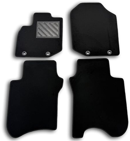 Fußmatten für Honda Jazz II 2008 bis 2012, passgenau, rutschfest, verstärkte Gummi-Fersenpolster, Ankerknöpfe