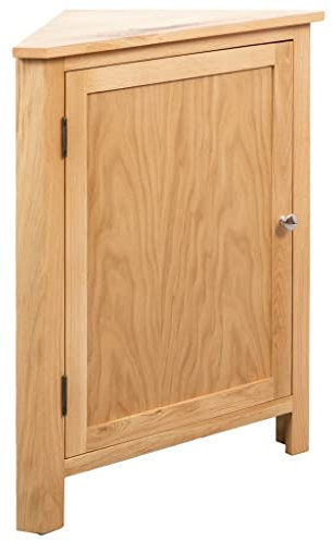 INLIFE Eckschrank 59x36x80 cm Massivholz Eiche