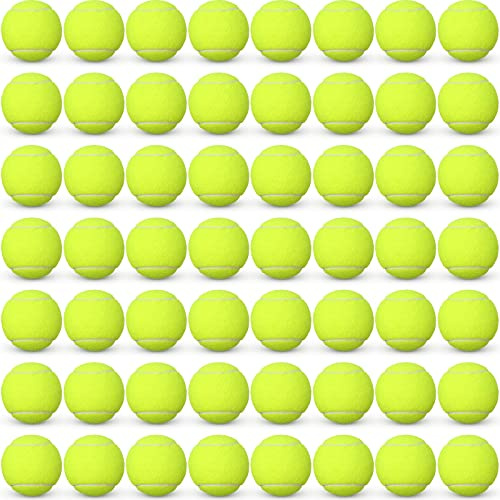 Vinsot 48 Pcs Standard Pressure Tennis Balls Bulk, Training Tennis Balls Practice for Player Beginner Training Sports Ball, 2.5 Inch(Yellow)