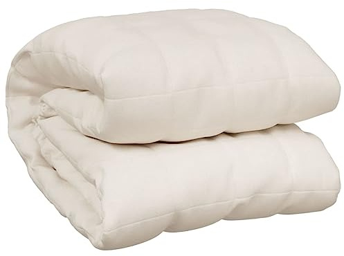 vidaXL Gewichtsdecke hellcreme 155x220cm 11kg Stoff