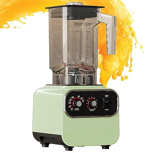 Licuadora Power Elite For Batidos Y Licuados Con Miniprocesador De Alimentos Picador De Verduras De 10 Velocidades, Jarra De Vidrio De 2 L, 8 Funciones For Puré, Triturador De Hielo (Color : Green,