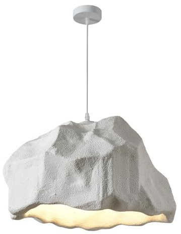 WJIHUYU Luminaire Suspendu scandinave Moderne Minimaliste Salle à Manger luminaire Plafond béton Blanc Aspect Ciment Suspension nid d'oiseau Design Lustre