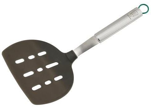 Chefkoch trifft Fackelmann – Pfannenwender XL München mit Silikon Funktionsteil und Edelstahlgriff, Hitzebeständig bis 230°C, Spülmaschinengeeignet