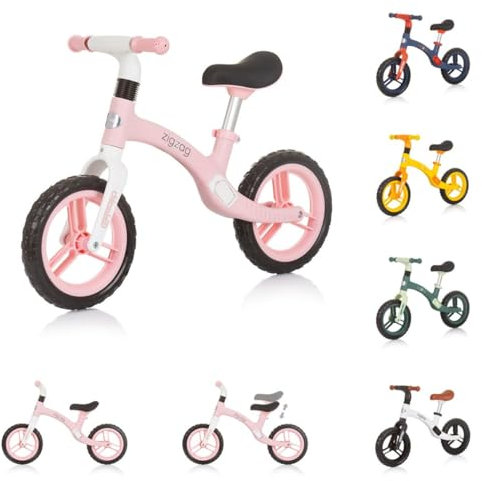 Chipolino Laufrad Zig Zag 12 Zoll, Sitz höhenverstellbar Eva-Reifen ab 3 Jahren, Farbe:rosa