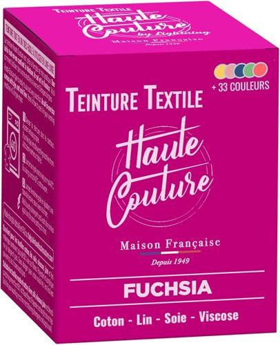 Teinture Textile Fuchsia - 350g Tout-en-un - Prêt à l'emploi pour Vêtements et Tissus HAUTE COUTURE