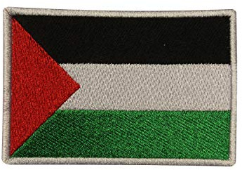 Palestine Country Flag Logo Patch Embroidered Applique Palestine Country Flag Patch Iron On Patch Sew On Patch Emblem