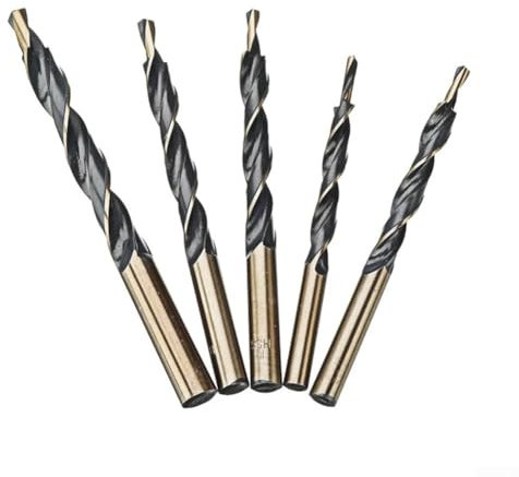 High Speed Steel Step Drill Bit for Pocket Hole Jigs, Effective for Drilling Wood, MDF, and Aluminum with Fast Chip Evacuation (5-10)