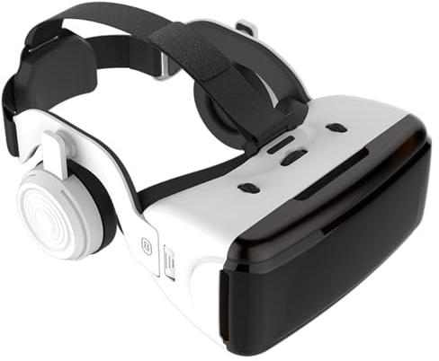 Tuxxjzm Gafas de Realidad Virtual | Lentes Ajustables de Realidad Virtual HD 3D para teléfono Celular | Auriculares Gear Anti-luz para Videojuegos