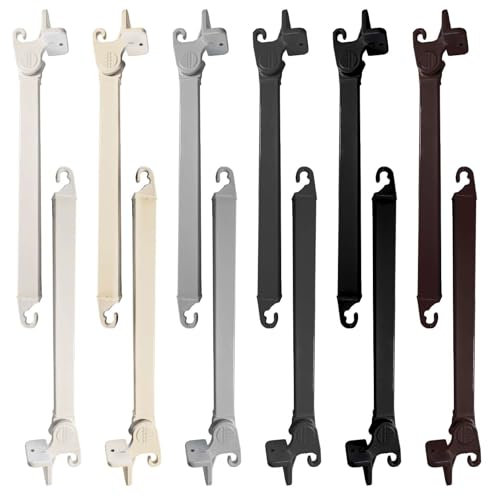 TENDEEVOLUTION - Coppia di Braccetti per Tende da Sole a Caduta 100% in Alluminio da 50 e 70 cm, Bracci Tende da Sole per Balcone Esterne (BIANCO 50 CM)