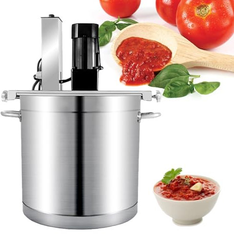 agreilduite Pentola Mescolatrice Automatica 20L/25L/40L/60L in Acciaio Inox - per Salse/Marmellate/Ripieni con Doppia Pala + velocità Regolabile (Attrezzatura Professionale Multi-Cottura),40L