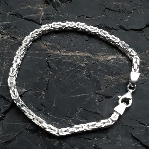 Silberkette Königskette Länge 19cm - Breite 3,0mm - 925 Silber