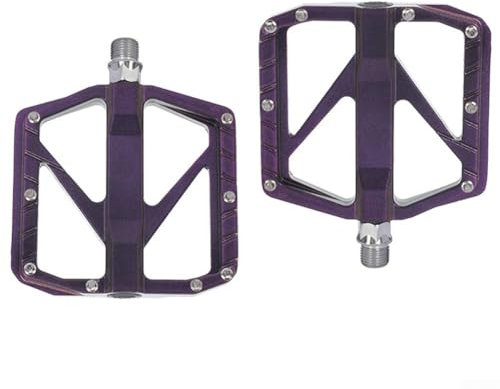 Pedale aus Aluminiumlegierung mit 4 Kugellagern, doppelseitiges, rutschfestes Design für ultimative Fahrradleistung (lila)