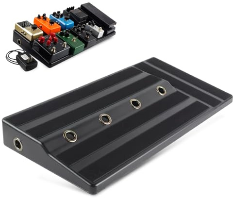 KOMBIUDA Gitarren Effektpedal Board Tragbar und Leicht mit Sicherer Montage und Kabelmanagement für Musiker Unterwegs Große Kapazität und Stabile Konstruktion