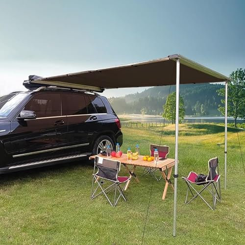 Roof Tents for Vehicles, Car Side Awning for Camper Vans with Carry Bag, Waterproof Retractable Awning Rooftop Awning Tent Shade for Outdoor Activities, for Car, SUV, Jeep, Truck, Van