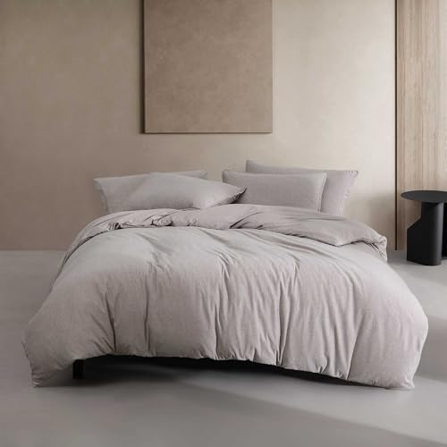 Calvin Klein - King Duvet Cover Set, Soft Cotton Blend Bedding, 200 Thread Count, 3 Piece Bed Set with Matching Pillowcases (Modern Cotton Melange Brown)