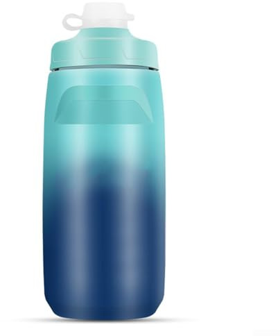 Filteilect Bottiglia d'acqua sfumata per mountain bike e ciclismo su strada, 620 ml, portatile, con beccuccio a prova di perdite, compatibile con la maggior parte dei supporti per gabbie (blu)