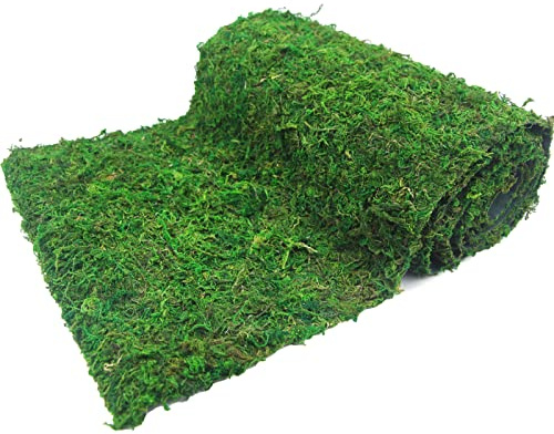 CEWUDA Moss Rug Artificial Dried Moss Roll for Table Runner Crafts Fairy Gardens Wedding Woodland Decor 12 x 71 Preserved Green Moss Mat for Table Decoration Carpet Grass Wall 30x180cm