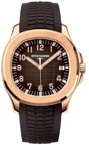 Specht & Söhne Herrenuhren Japan Miyota 8215 Uhrwerk Sport Classic Automatik Mechanische Herrenarmbanduhr Gummiband Wasserdicht 40MM