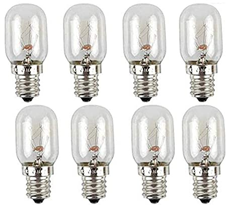 Lxcom Lighting 10W T20 Salt Lamp Bulb Microwave Oven Incandescent Light Bulbs E12 Base Appliance Lamp Stovetop Light Salt Crystal Lamp 120V Warm White Kitchen Aid Light Bulb,8 Pack
