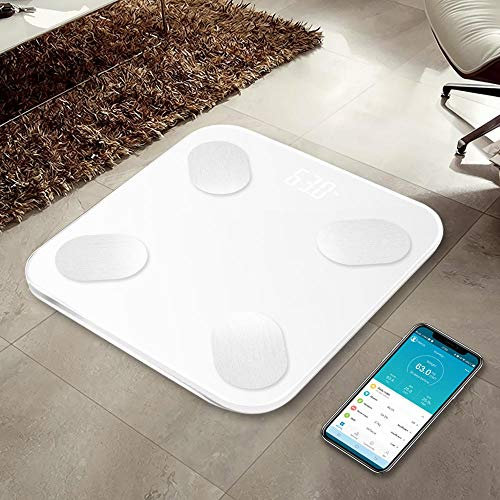 balance cuisine balance pese personne connectée bluetooth balance haute précision de cuisine balance connectée graisse corporelle balance connectée-La Chine_Blanc