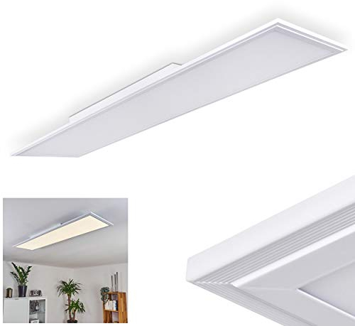 LED Ceiling Panel PAU, Angular Panel of Metal and Plastic in White Ceiling Light, 1 x LED 32 Watt, 4000K(Neutral White), 5200 Lumen