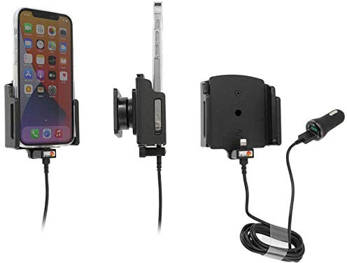 Brodit Gerätehalter 721239 Made IN Sweden mit Ladefunktion für Smartphones - Apple iPhone 12, iPhone 12 Pro Schwarz