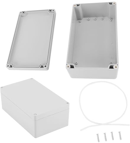 Wasserdichte Anschlussdose IP65 – 15 Größen zur Auswahl, Abzweigdose aus ABS für DIY-Projekte, Elektrischer Verteilerkasten, Aufputz, 200 x 120 x 75 mm
