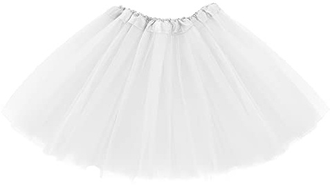 WLLHYF Tutu Skirt 3 Layered Tulle Star Ballet Dance Skirts Toddler Baby Dress Christmas Festive Dress Up Costume Birthday Princess Party Fancy Dress for Girls 2-7 Years (White)