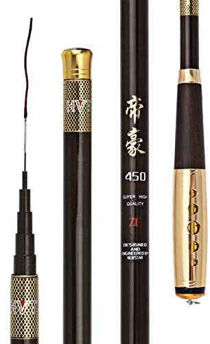 LEFAH Stromkohlefaser-Teleskop-Angelrute Ultra-Light-Stream-Hand-Pole-Karpfen-Feeder Angelpol 3,0-7,2m (Size : 6.3m)