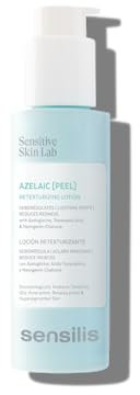 Sensilis - Azelaic Peel, Loción Textura Gel Retexturizante, Seborregula, Aclara Manchas y Reduce Rojeces, con Azeloglicina y Prebióticos, Apto para Pieles Sensibles, Grasas o Acneicas - 100 ml