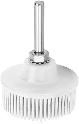 Pilipane Mola per La Rimozione della Ruggine E Attacco per Trapano Elettrico,Spazzola Abrasiva in Gomma Smerigliata con Disco a Setole da 2 Pollici, Strumento di Sbavatura E Pulizia(Bianco)
