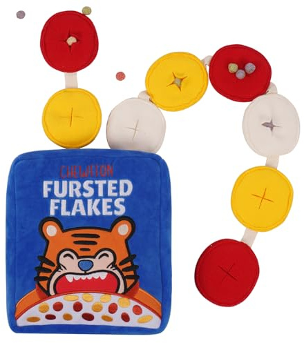 CHEWFFON Hunde-Schnüffelspielzeug – Nasenarbeit-Puzzle | Interaktives Knister-Leckerli-Spielzeug, Cerealien-Design für kleine, mittelgroße & große Hunde