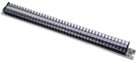 Rebower Barrettes de Connexion à Bornes à Vis de Barrière à Double Rangée de 40 Positions, 600V 15A (avec Couvercle) pour Fils de Connexion, Circuits Électroniques - 1 Pcs/Noir