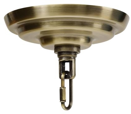 MAYOMAJO 6 Inch Light Canopy Kit with Heavy Duty, Replacement Cover Plate with Mounting Hardware for Chandelier, Pendant Light, Swag Light, Flower Basket or DIY Projects (Bronze)
