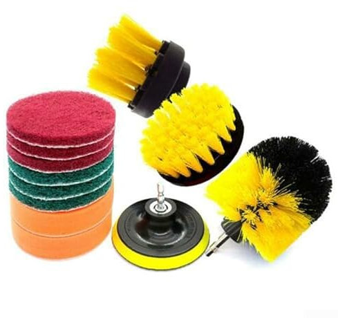 Professional grade Cleaning Kit, 12Pcs Drill Brush Scouring for PADS Power Scrubber