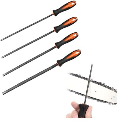 QLEUIFT 4 pcs Feilenset Werkstattfeilen Hochwertiges Metallfeilen Set Feilensatz inkl 3.2mm 4.0mm 4.8mm 5.5mm 4-Typen Rundfeile Klein Metallfeile für Metall DIY Handwerk