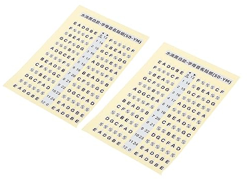 ifundom 2pezzi Adesivi per Chitarra per Imparare le Scale le Note sulla Tastiera Adesivi Pratici per Chitarra per Esercitarsi e Apprendere