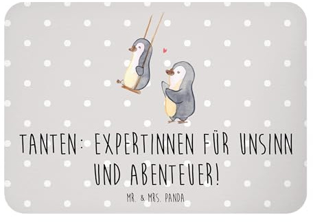 Mr. & Mrs. Panda Magnet Tante Abenteuer - Geschenk, zettelhalter, Kühlschrankmagnet, Familienbande, Familie, whiteboardmagnet, Spielen, kinderfreundlich, Neffe, persönliche Erinnerungen, Nichte