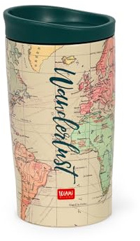 Legami - Bicchiere Termico Hot&Cold Vacuum Tumbler, Tema Travel, Tappo con Chiusura Ermetica, in Accaio Inox, Capacità 275 ml, per Tutti i Tipi di Bevanda